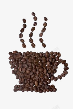 冒热气的咖啡豆咖啡高清图片