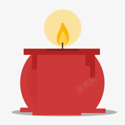 创意红色的蜡烛矢量图素材
