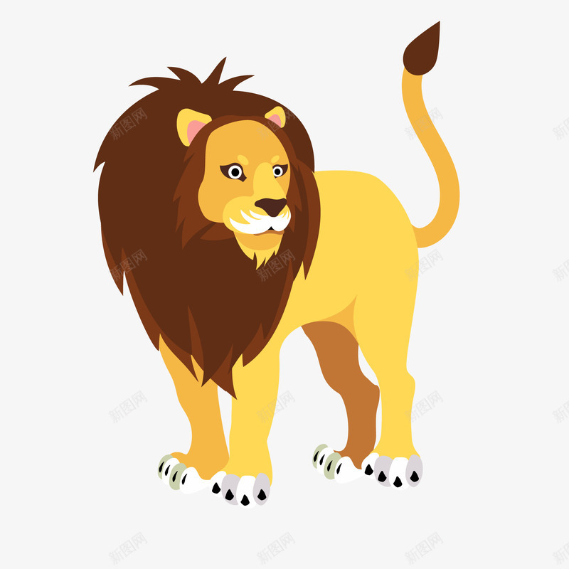 创意非洲野生动物矢量图ai免抠素材_新图网 https://ixintu.com 动物设计 卡通 狮子 野生动物 非洲 矢量图