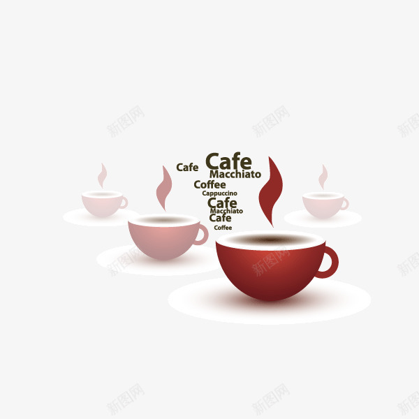 咖啡装饰图案投影热咖啡矢量图ai免抠素材_新图网 https://ixintu.com 咖啡 投影 热咖啡 装饰图案 矢量图