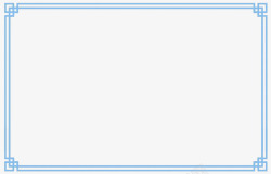 蓝色中国风线框素材