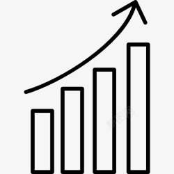 轮廓数据数据分析上的酒吧图图标高清图片