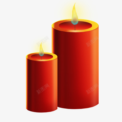圣诞节元素蜡烛图标png_新图网 https://ixintu.com 元素 图标 圣诞节 蜡烛 高清