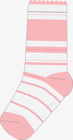 袜子手绘图粉色卡通袜子高清图片