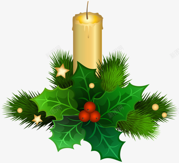 圣诞节蜡烛绿色树叶png免抠素材_新图网 https://ixintu.com 圣诞节星星 圣诞节素材 圣诞节绿色树叶 圣诞节蜡烛 圣诞节装饰小素材