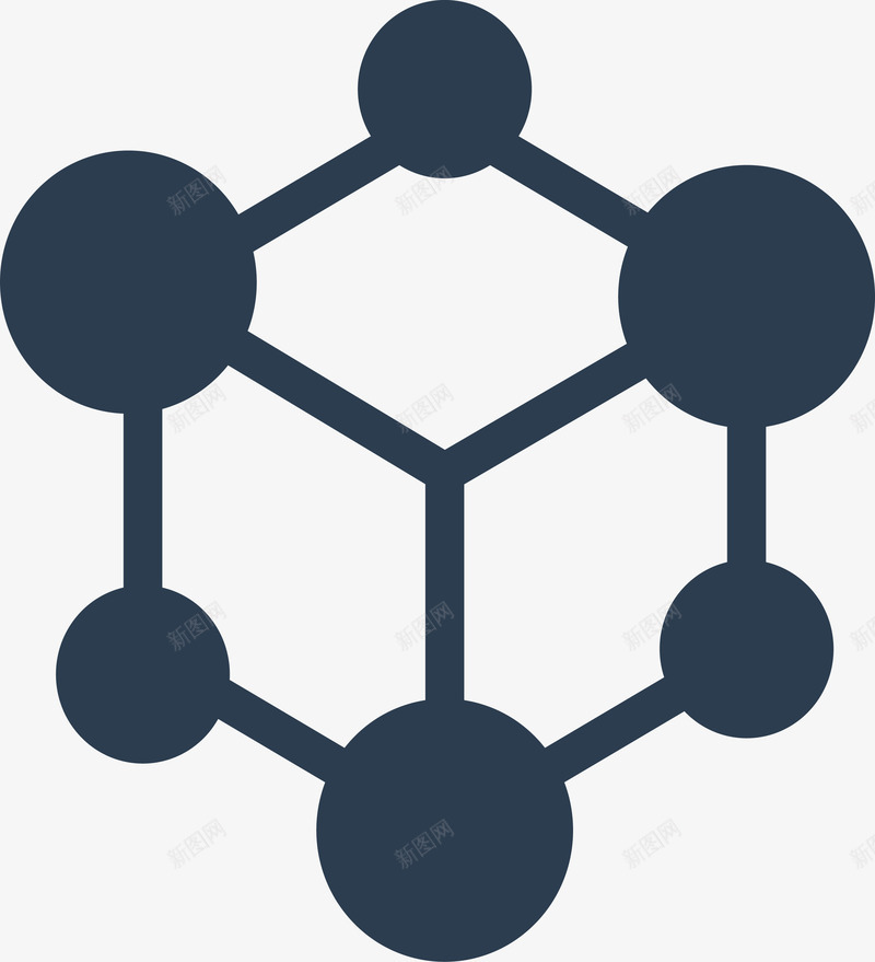 深蓝色立方体结构图标png_新图网 https://ixintu.com 几何体 几何结构 深蓝色 矢量png 立方体 结构体