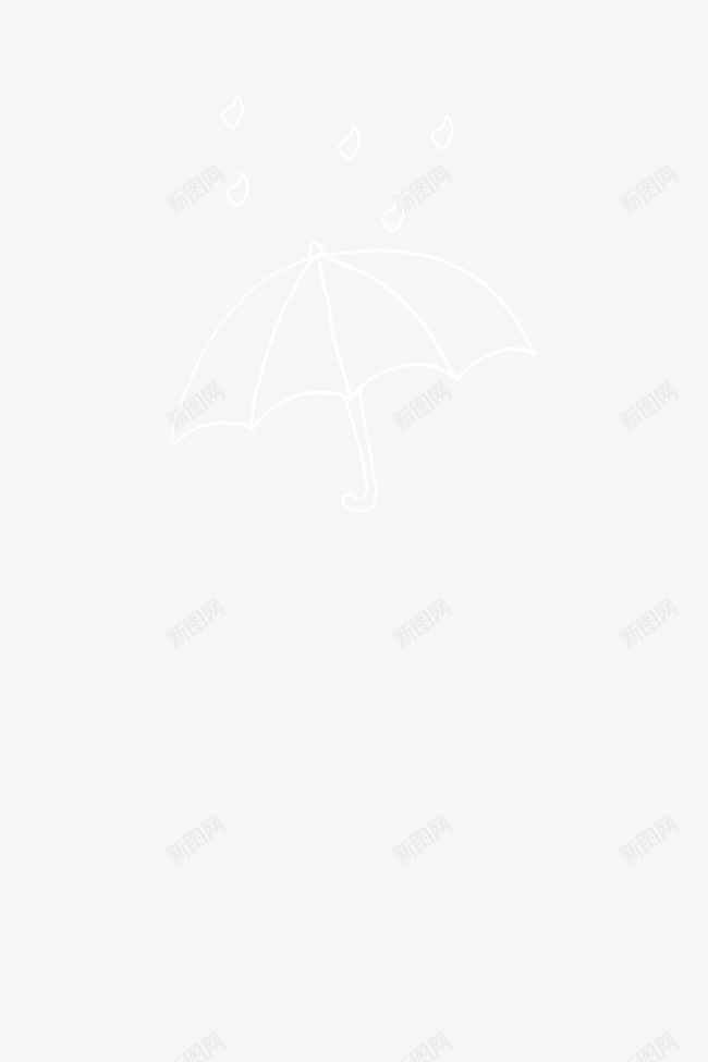 粉笔手绘在雨中打伞psd免抠素材_新图网 https://ixintu.com 打伞 粉笔手绘 雨中