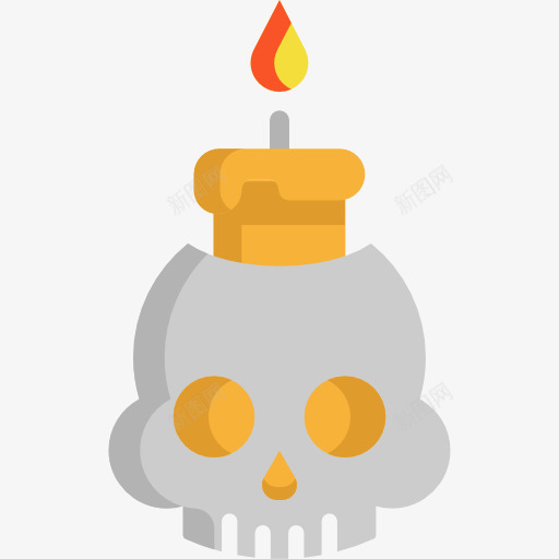颅骨图标png_新图网 https://ixintu.com 万圣节 保健和医疗 医疗 危险 头骨 有毒 标志 死亡 蜡烛
