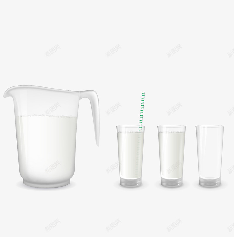 早餐奶png免抠素材_新图网 https://ixintu.com 吸管 杯子 牛乳 鲜奶