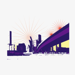 公路和犀牛建筑和高速公路图标高清图片