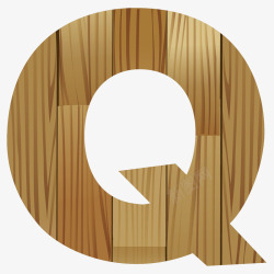 木纹英文字母Q素材