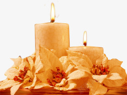 蜡烛花朵海报素材