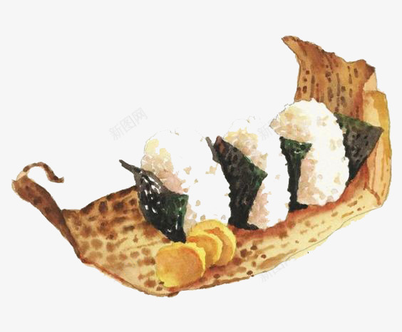寿司png免抠素材_新图网 https://ixintu.com 创意寿司 卡通寿司 手绘寿司 日系料理 海苔收拾