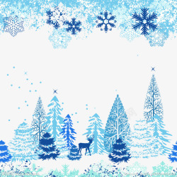 蓝色松树蓝色圣诞树高清图片