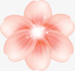 手绘粉色温馨花朵植物素材