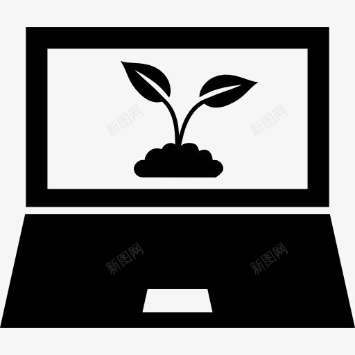 植物在笔记本电脑的屏幕图标png_新图网 https://ixintu.com 园艺 屏幕 形象 教育 植物 种植 笔记本 类