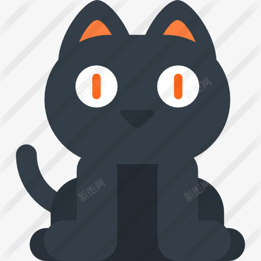黑猫图标png_新图网 https://ixintu.com 万圣节 动物 宠物 恐怖 恐惧 诡异的黑猫