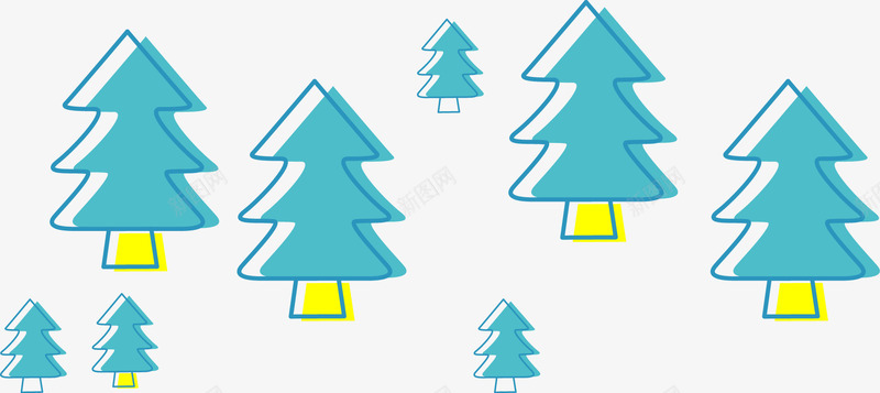 卡通树png免抠素材_新图网 https://ixintu.com 元素 卡通 可爱 图案 图片 圣诞树 松树 海报装饰 花纹底纹 设计