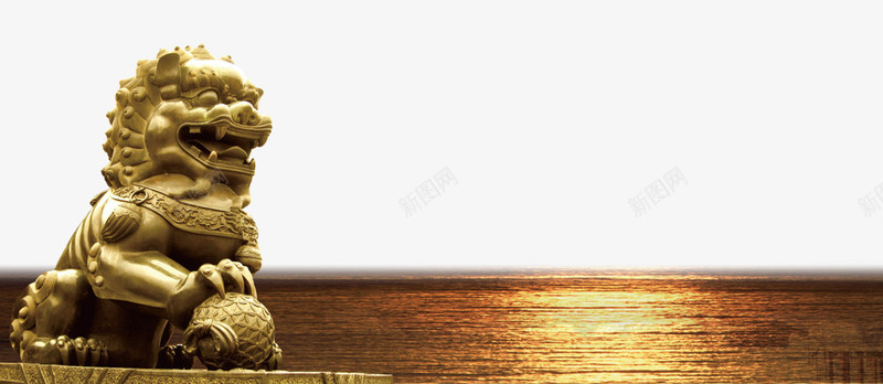 石狮子雕像png免抠素材_新图网 https://ixintu.com 石狮子 铜像 雕像