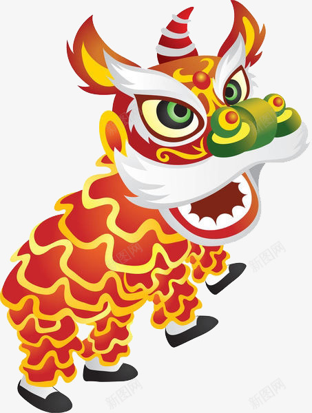 卡通彩色的狮子png免抠素材_新图网 https://ixintu.com 中国风舞狮子 免抠 免抠狮子头 卡通彩色的狮子 发光的狮子 金色的狮子