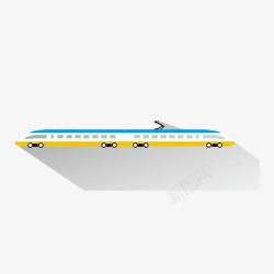 火车扁平化火车投影矢量图素材