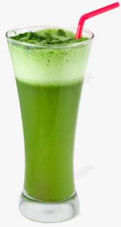 一杯绿色蔬菜汁素材