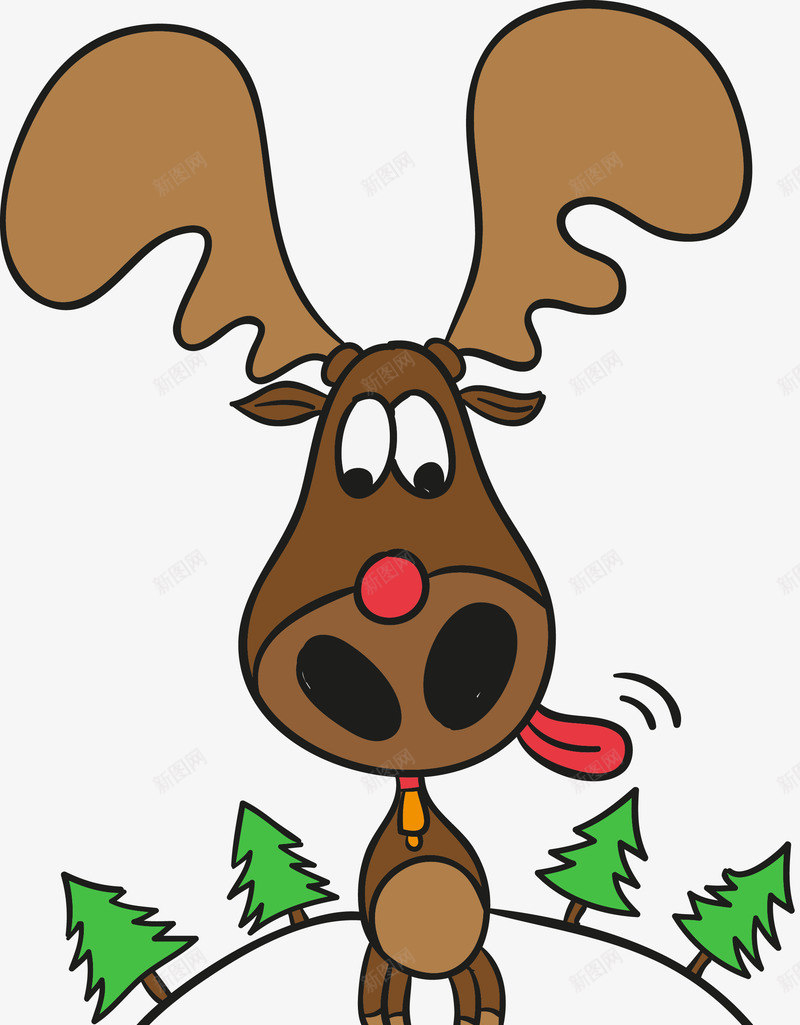 卡通圣诞麋鹿图案png免抠素材_新图网 https://ixintu.com 卡通圣诞麋鹿 卡通圣诞麋鹿图案矢量图 矢量卡通圣诞麋鹿图案 麋鹿