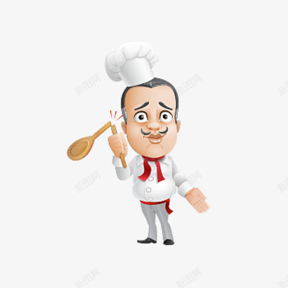 卡通厨师png免抠素材_新图网 https://ixintu.com 卡通人物 卡通厨师 卡通形象 餐饮人物