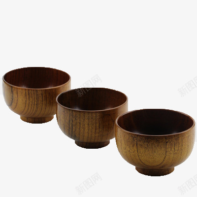 三个木碗米饭碗餐具png免抠素材_新图网 https://ixintu.com 三个木碗 米饭碗 餐具