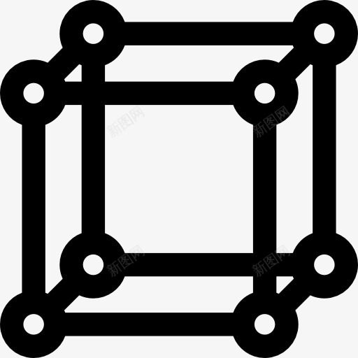 立方体图标png_新图网 https://ixintu.com 分子 化学 医疗 原子 形状和符号键 教育 立方体 结构