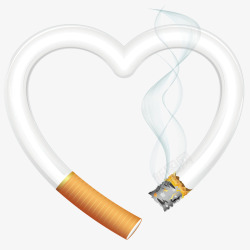 爱心点燃爱心创意香烟高清图片