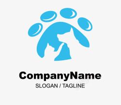 猫LOGO设计猫蹄logo图标高清图片