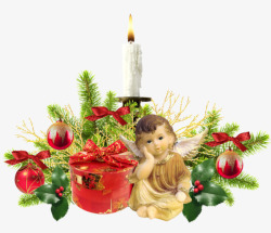 丘比特圣诞装饰蜡烛素材