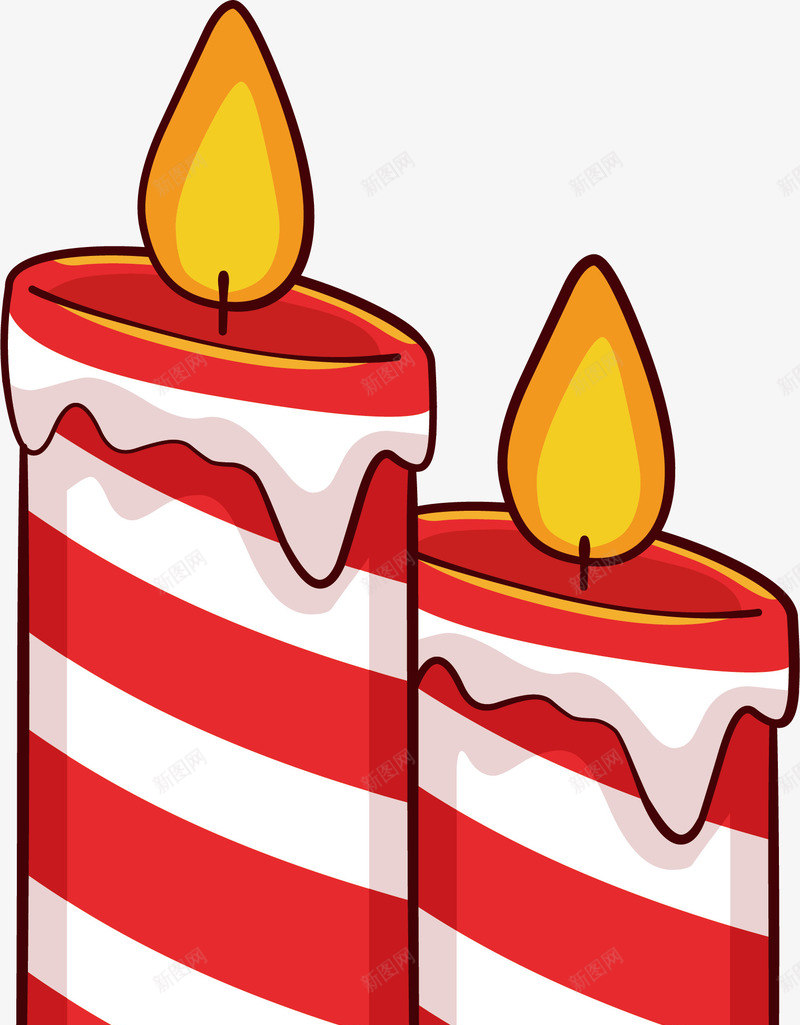 红白色条纹圣诞节蜡烛png免抠素材_新图网 https://ixintu.com 圣诞节 圣诞蜡烛 条纹蜡烛 矢量png 红白条 蜡烛