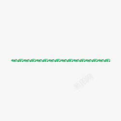 绿色花纹分割线素材