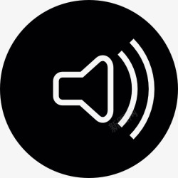 圆形扬声器扬声器的圆形按钮图标高清图片