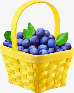 一筐蓝莓素材