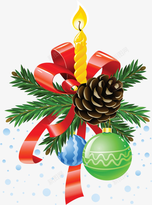 手绘圣诞节松树植物png免抠素材_新图网 https://ixintu.com 圣诞节 松树 植物