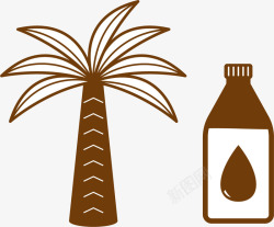 椰子树采油素材