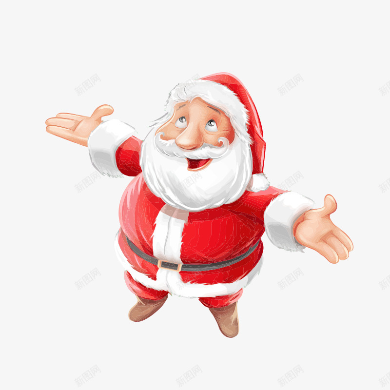 展开双手的圣诞老人png免抠素材_新图网 https://ixintu.com 卡通形象 圣诞老人 圣诞节 展开双手 红色衣服 节日