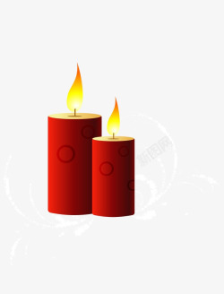 红色祈愿蜡烛素材