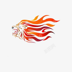 火的颜色矢量火火狮子图标高清图片