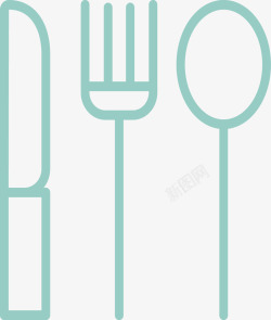 创意用餐餐具图素材