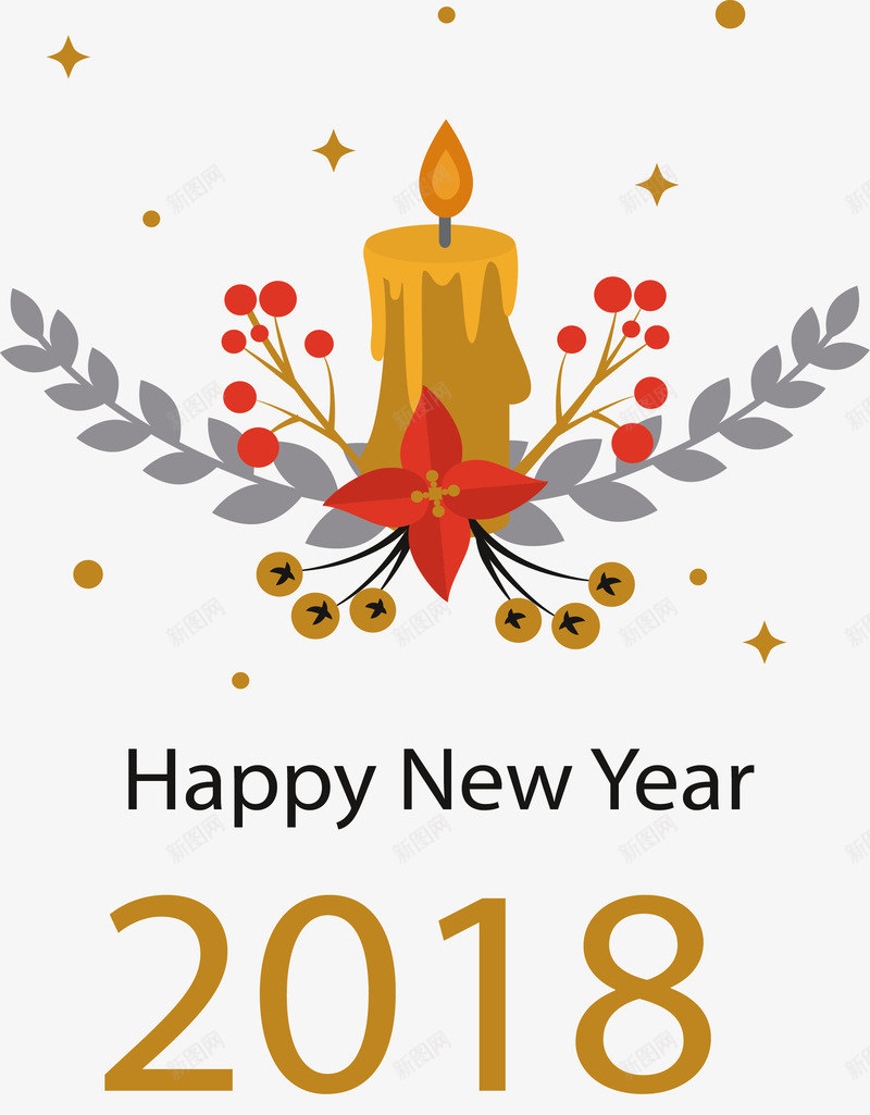 金色的蜡烛矢量图ai免抠素材_新图网 https://ixintu.com happyNewYear 新年快乐 新年蜡烛 矢量png 蜡烛 金色蜡烛 矢量图