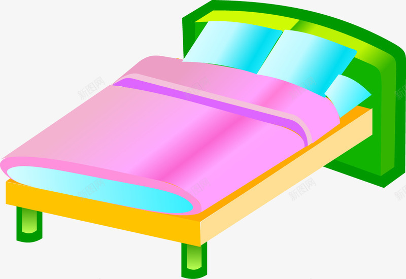 温馨的被窝矢量图ai免抠素材_新图网 https://ixintu.com 卧室 双人床 宾馆 床上 枕头 被子 矢量图