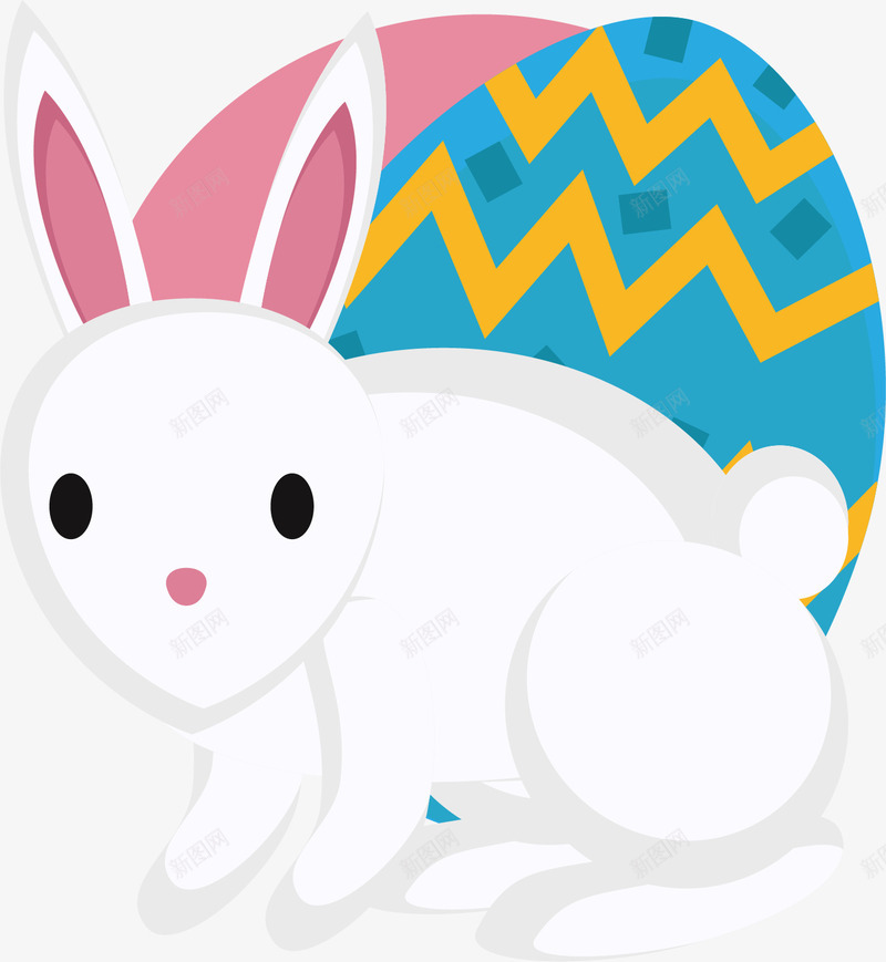 水彩小兔子矢量图ai免抠素材_新图网 https://ixintu.com 兔子 动物 卡通手绘 可爱 宠物 小白兔 彩蛋 矢量图
