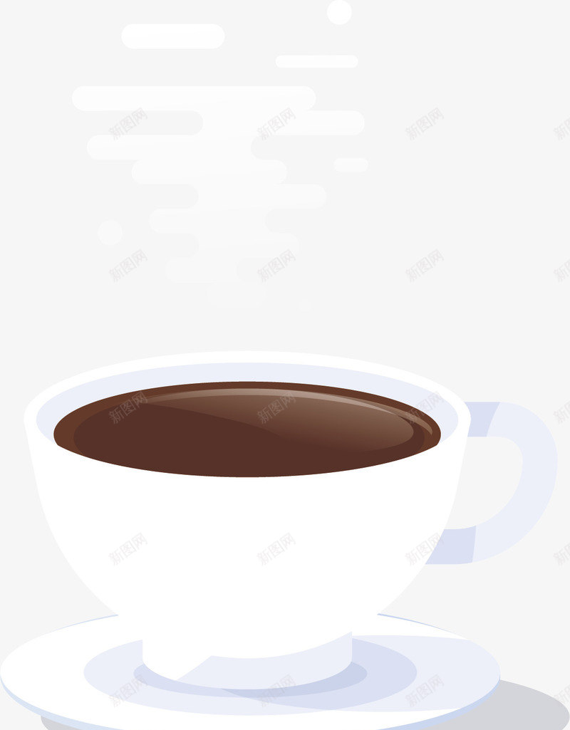 白色的把杯子里有咖啡矢量图ai免抠素材_新图网 https://ixintu.com 卡通 咖啡 咖啡色 容器 杯具 杯子 白色 矢量图