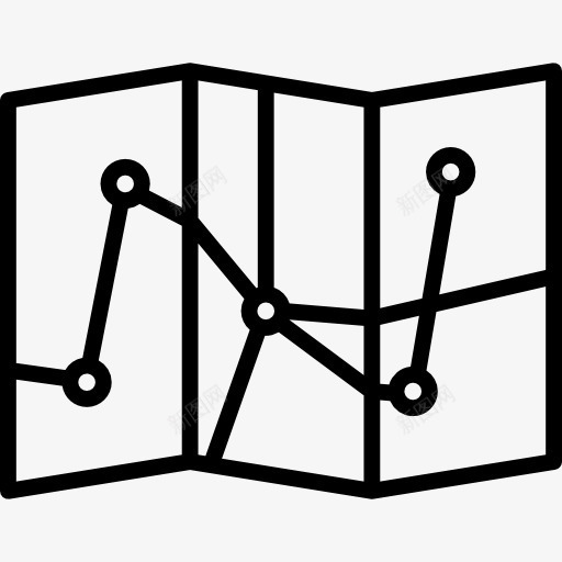 折叠管地图图标png_新图网 https://ixintu.com 地下 地图和国旗 地铁 方向 方向线