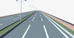 高速公路手绘扁平手绘高速公路高清图片