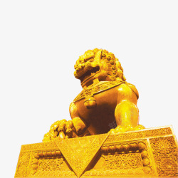 中国风金色狮子素材
